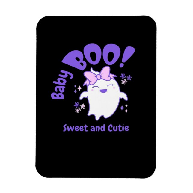 Magnet Flexible Annonce de grossesse Halloween mignonne (Vertical)