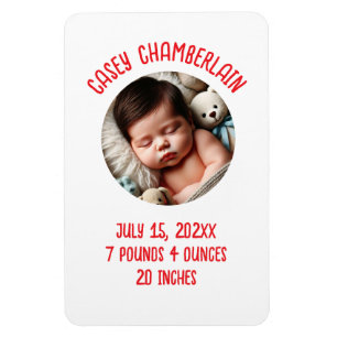 Magnet Flexible annonce de naissance de bébé photo personnalisée