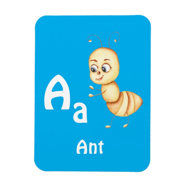 Magnet Flexible Ant personnaliser ABC : Lettre A - Ajouter votre n (Vertical)