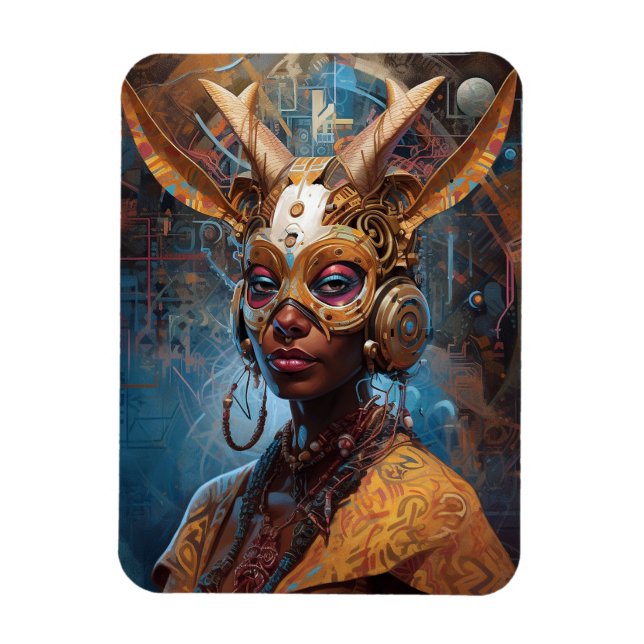 Magnet Flexible Antelope Headdress Science Fiction Cyberpunk (Vertical)