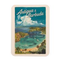 Antigua-et-Barbuda Art de voyage peint Vintage