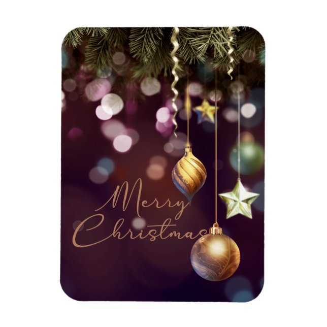 Magnet Flexible Antique Ruby Merry Christmas Photo Magazine (Vertical)