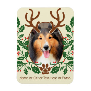 Magnet Flexible Antlers de Noël pour chien / chat Personnaliser la