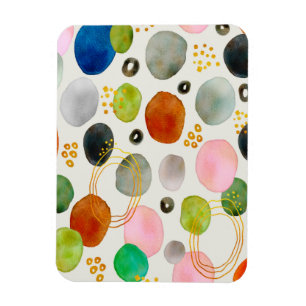 Magnet Flexible Aquarelle Abstraite Pebble Gold Parties scintillan