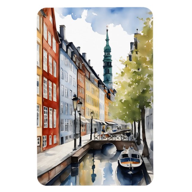Magnet Flexible Aquarelle de Copenhague (Vertical)