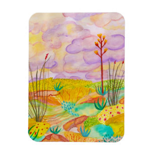 Magnet Flexible Aquarelle Desert Dreams Nouveau-Mexique