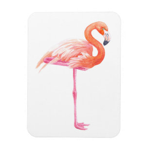 Magnet Flexible aquarelle Flamant rose