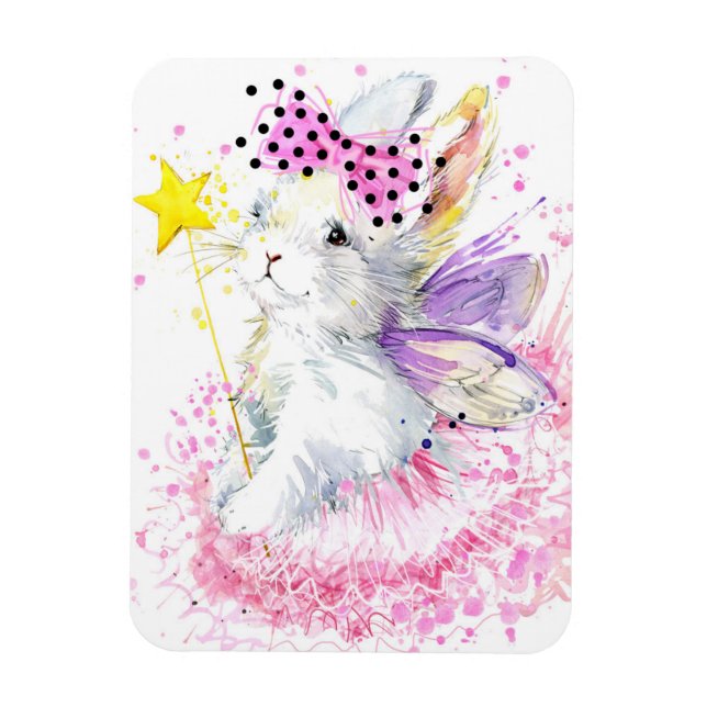 Magnet Flexible Aquarelle Lapin Fairy (Vertical)