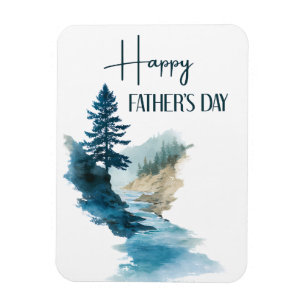 Magnet Flexible Aquarelle minimaliste Fête des pères heureuse