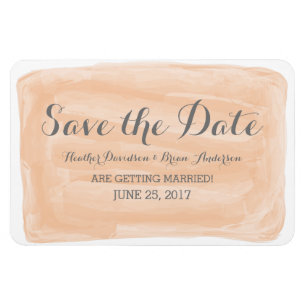 Magnet Flexible Aquarelle orange Enregistrer l'aimant Date