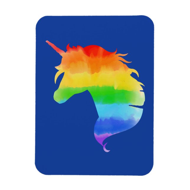 Magnet Flexible Aquarelle Rainbow Unicorn (Vertical)