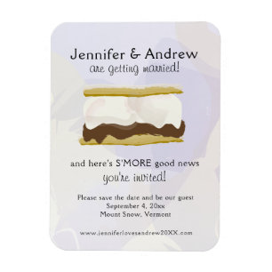 Magnet Flexible Aquarelle S'mores Purple Enregistrer la date