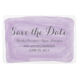 Magnet Flexible Aquarelle violette Enregistrer l'aimant Date