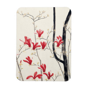 Magnet Flexible Arbre de Magnolia par Kobayashi Kokei, Nature Vint