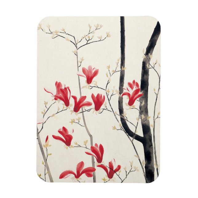 Magnet Flexible Arbre de Magnolia par Kobayashi Kokei, Nature Vint (Vertical)