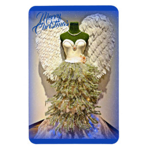 Magnet Flexible Arbre de Noël de forme de robe de mannequin d'ange