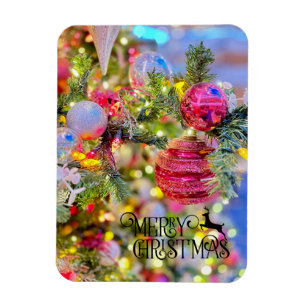 Magnet Flexible Arbre de Noël Élégant Décoré Fêtes