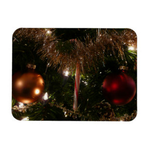Magnet Flexible Arbre de Noël II Vacances Rouge et Or