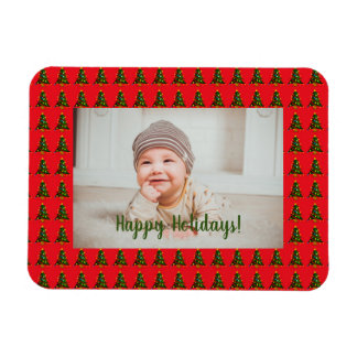Magnet Flexible Arbre de Noël vert-rouge personnalisé