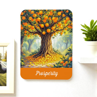 Magnet Flexible Arbre orange nature richesse abondance prospérité