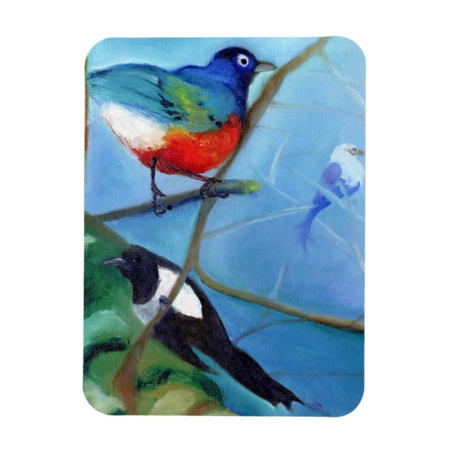 Magnet Flexible Arbre plein d'oiseaux 2012 (Vertical)
