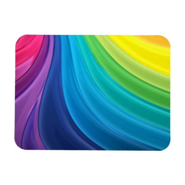 Magnet Flexible Arc-en-ciel tourbillonnant de peinture (Horizontal)