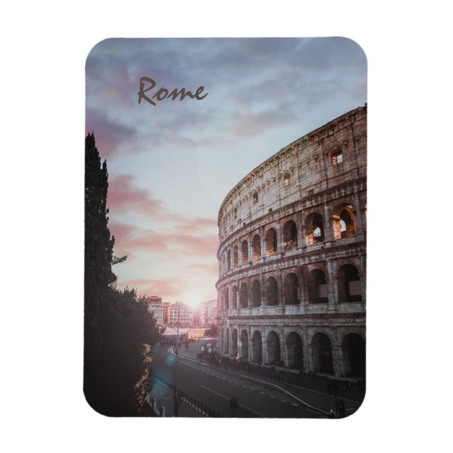Magnet Flexible Architecture antique Rome coucher de soleil ville (Vertical)