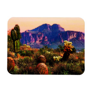 Magnet Flexible Arizona Désert Paysage Superstition Montagne