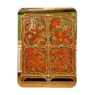 Magnet Flexible Armoire avec quatre panneaux de laque rouge de Chi