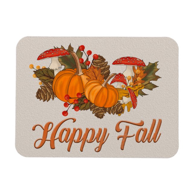 Magnet Flexible Arrangement d'automne Joyeux Aimant automne (Horizontal)