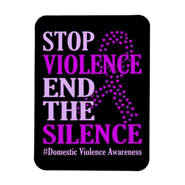 Magnet Flexible Arrêter la violence et soutenir la violence domest (Vertical)