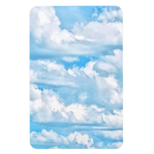 Magnet Flexible Arrière - plan Festive Happy Sunny Nuages (Vertical)