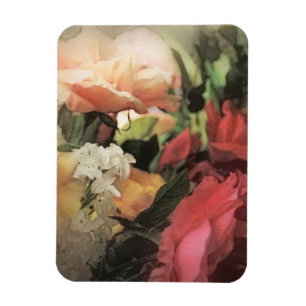 Magnet Flexible arrière - plan vibrant vintage floral d'art avec
