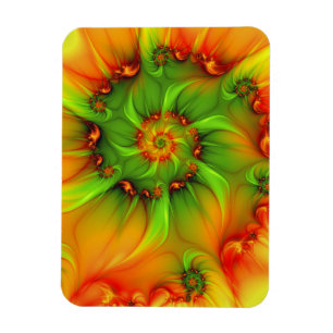 Magnet Flexible Art abstrait fractal moderne coloré psychédélique