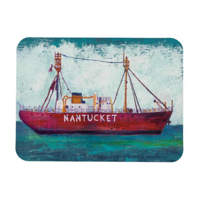 Magnet Flexible Art côtier | Nantucket Lightship (Horizontal)