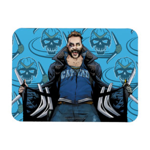 Magnet Flexible Art de bande dessinée de boomerang du peloton   d
