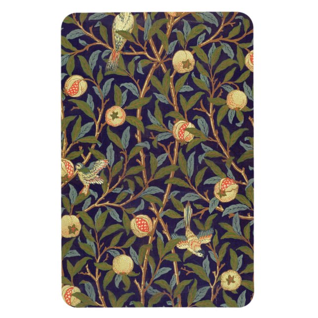 Magnet Flexible Art de cru d'oiseau et de grenade de William (Vertical)