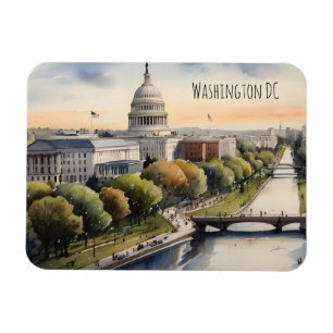 Magnet Flexible Art de l'aquarelle Washington DC