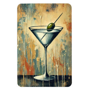 Magnet Flexible Art de martini en techniques mixtes du milieu du s