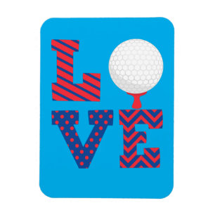 Magnet Flexible Art de mots d'amour de golf