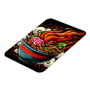 Magnet Flexible Art de rue de nouilles japonaises Ramen épicé