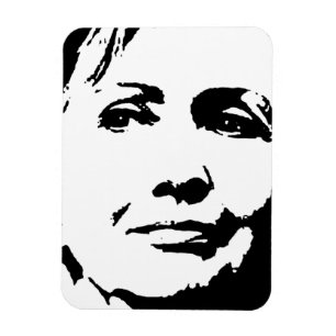 MAGNET FLEXIBLE ART D'ENCRE DE HILLARY CLINTON