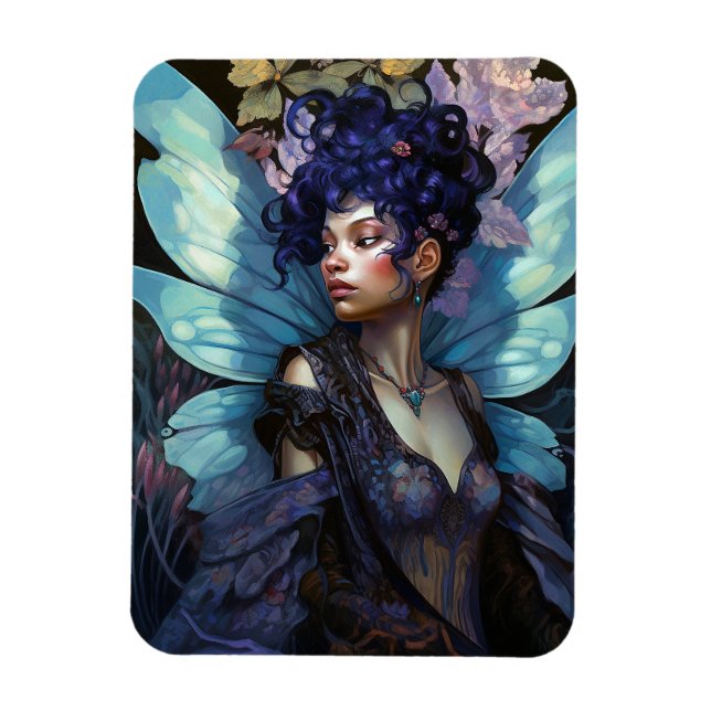 Magnet Flexible Art d'Imaginaire Fée Noire Africain (Vertical)