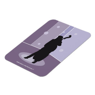 Magnet Flexible Art musical minimaliste silhouette de contrebasse