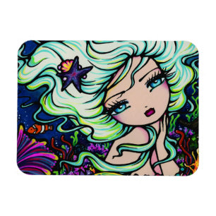 Magnet Flexible Art tropical Hannah Lynn d'imaginaire de sirène d