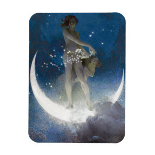 Magnet Flexible Artemis Moon Goddess Scattering Night Stars
