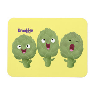 Magnet Flexible Artichauts mignons chantants dessin animé légumes