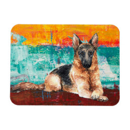 Magnet Flexible Artistic German Shepherd Abstract
