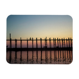 Magnet Flexible Asie, Birmanie (Myanmar)  Silhouette de U Bien's