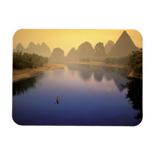 Magnet Flexible Asie, Chine, province du Guangxi, Yangshuo. Lone